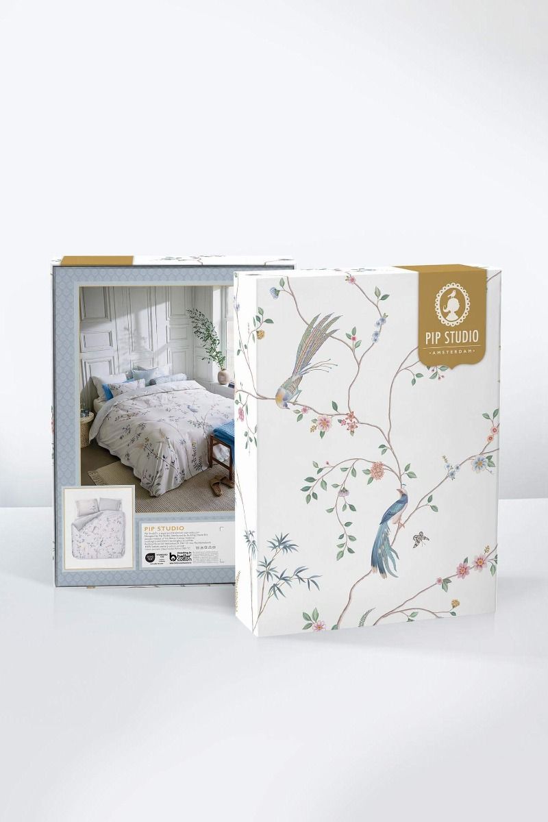 Pip Studio perkálové povlečení Bamboo Blossom bílý 140x200 + 70x90 cm