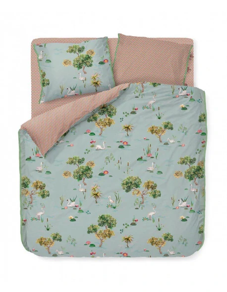 Pip Studio perkálové povlečení Little Swan  200x200 + 2x 70x90