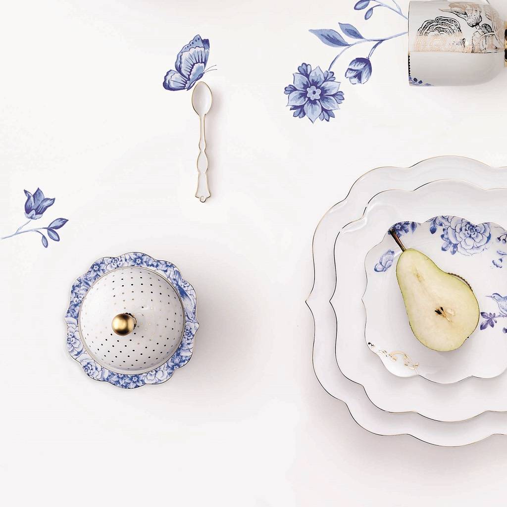 Pip Studio Royal White cukřenka 235ml, bílo-modrá