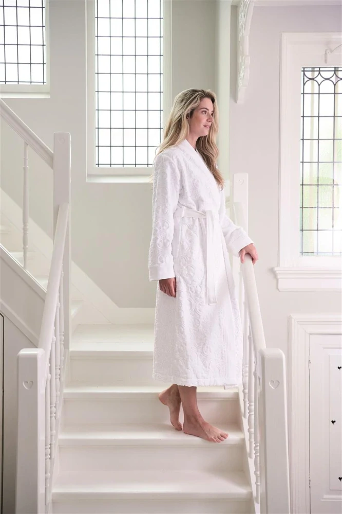 Pip Studio Mosaic bavlněný froté župan, bílý