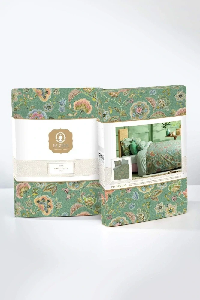 Pip Studio perkálové povlečení Matata zelené 140x200 + 70x90 cm