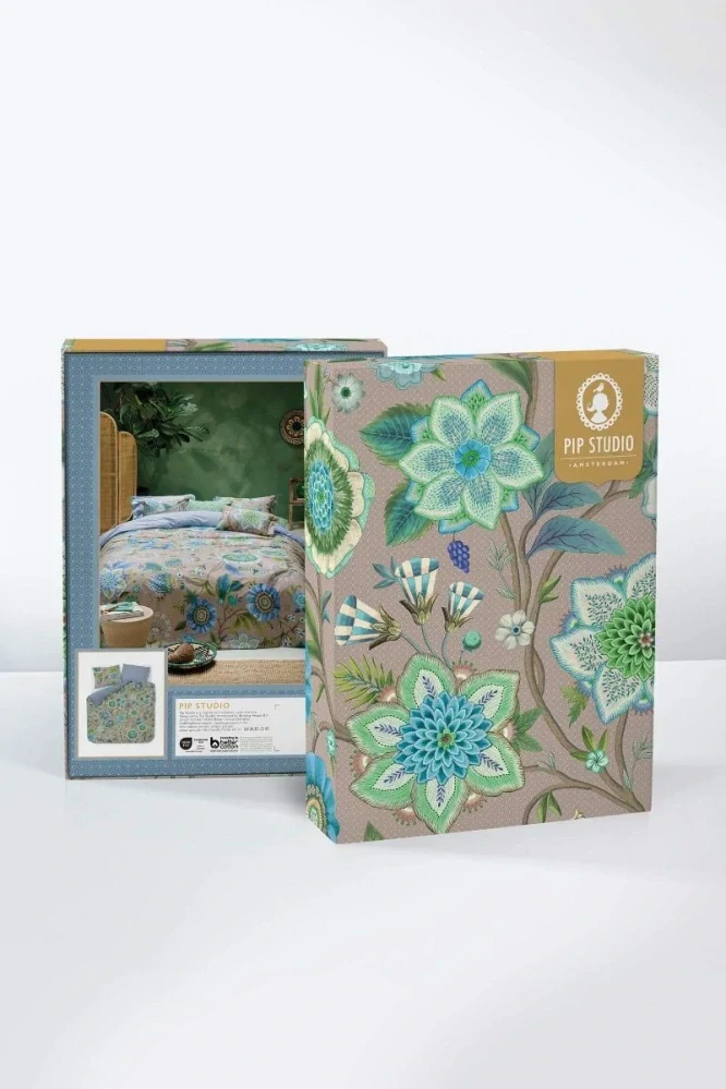 Pip Studio perkálové povlečení Viva La Vida modré 140x200 + 70x90 cm
