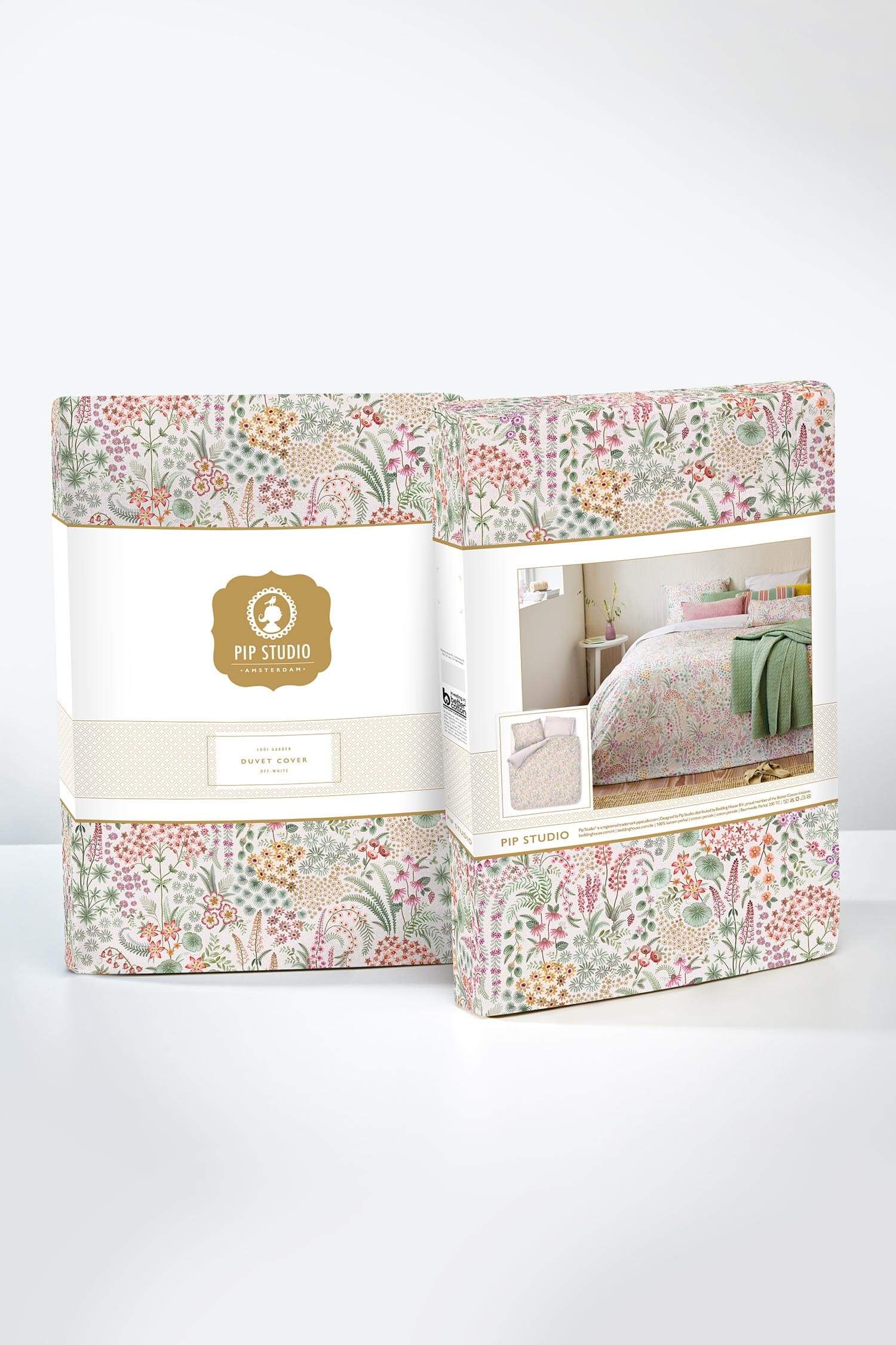Pip Studio perkálové povlečení Lodi Garden bílé 140x200 + 70x90 cm