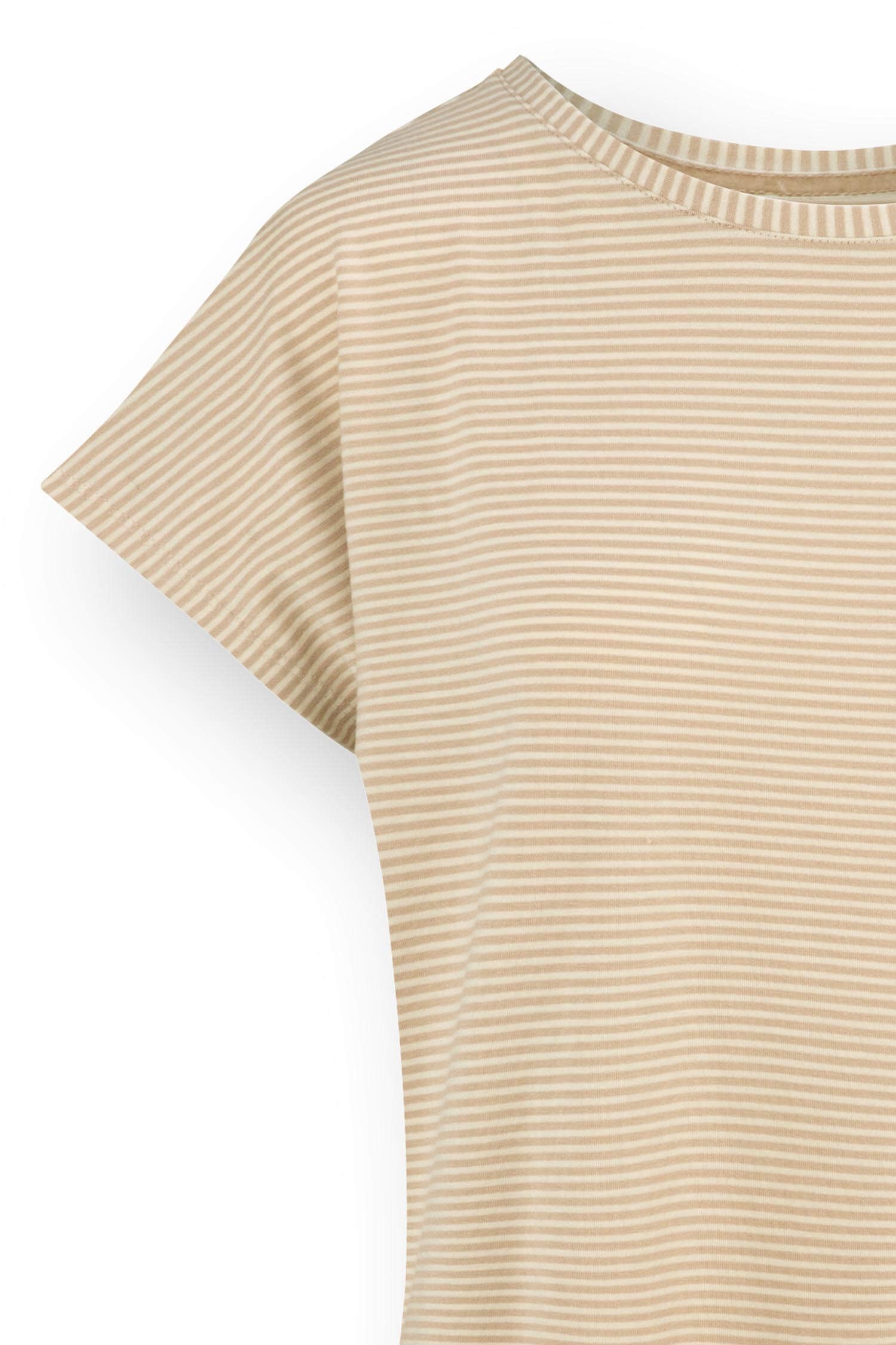 Pip Studio Tatum triko s krátkým rukávem Little Sumo Stripe, pískové