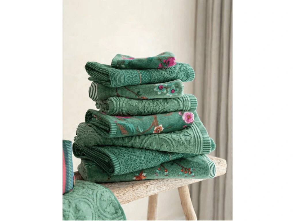 Pip Studio Soft Zellige bavlněná froté žínka zelená 16x22 cm