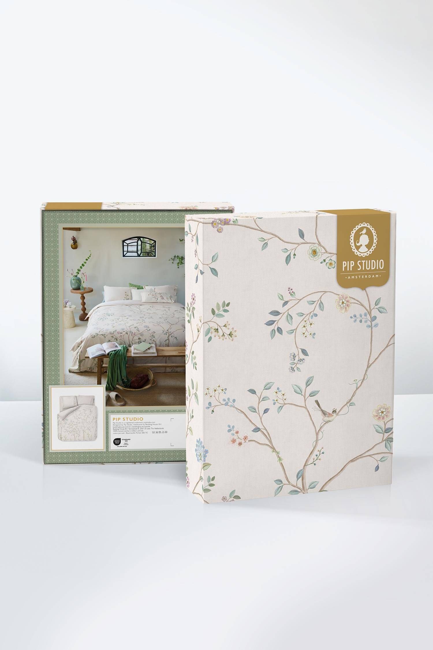 Pip Studio perkálové povlečení Desi Garden White - 140 x 200 + 70x90, bílá