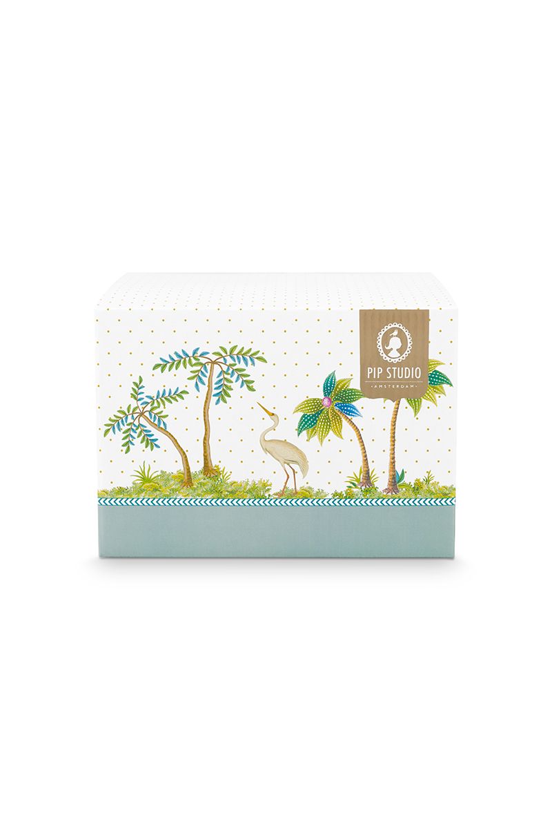 Pip Studio Jolie Flowers sada 2 ks hrnečků 350ml, modrá